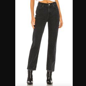 Free People We the Free Faded Black Denim Dakota Straight Leg Jean 26"
